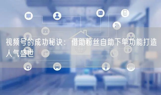 视频号的成功秘诀:借助粉丝自助下单功能打造人气盛世