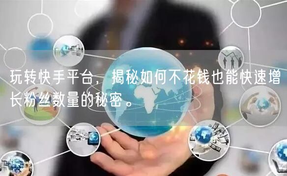 玩转快手平台，揭秘如何不花钱也能快速增长粉丝数量的秘密。