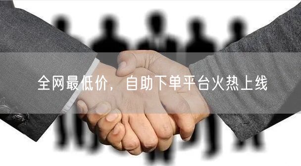全网最低价，自助下单平台火热上线