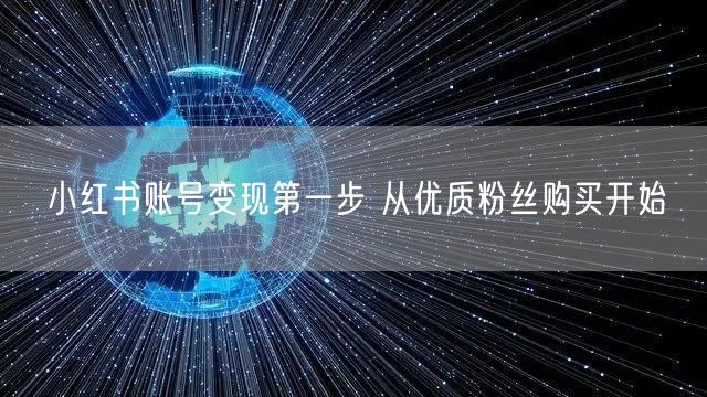 小红书账号变现第一步 从优质粉丝购买开始