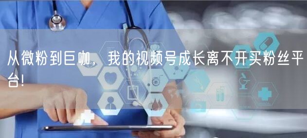从微粉到巨咖，我的视频号成长离不开买粉丝平台!