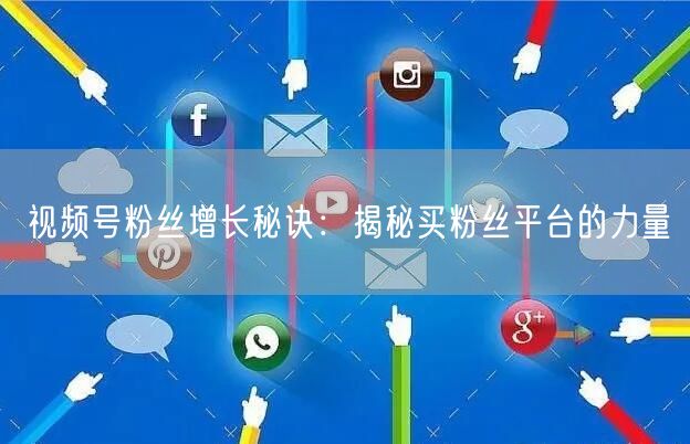 视频号粉丝增长秘诀：揭秘买粉丝平台的力量
